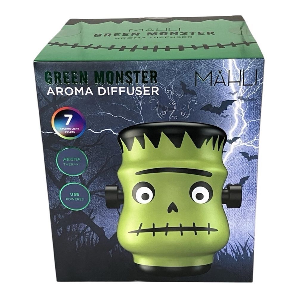 Mahli Frankenstein Green Monster Aroma Oil Diffuser Cycling Lights Halloween New